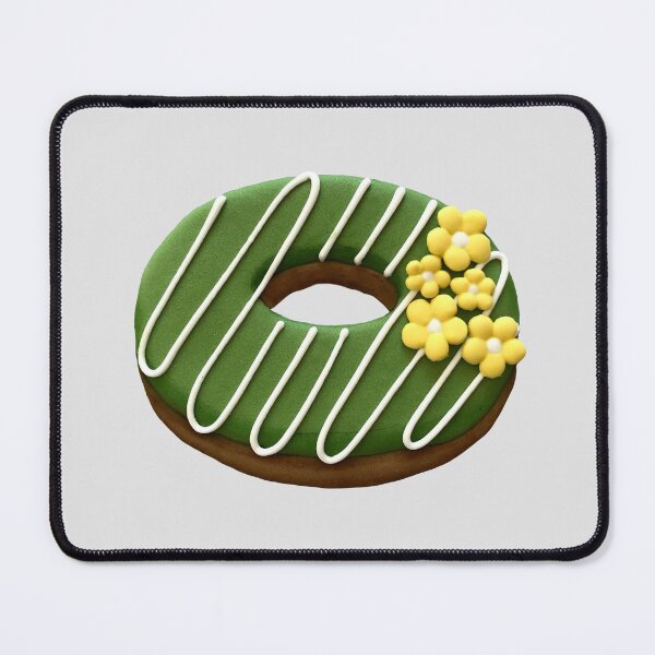 Item preview, Green tea doughnut with yellow flowers. designed and sold by aiko-p.