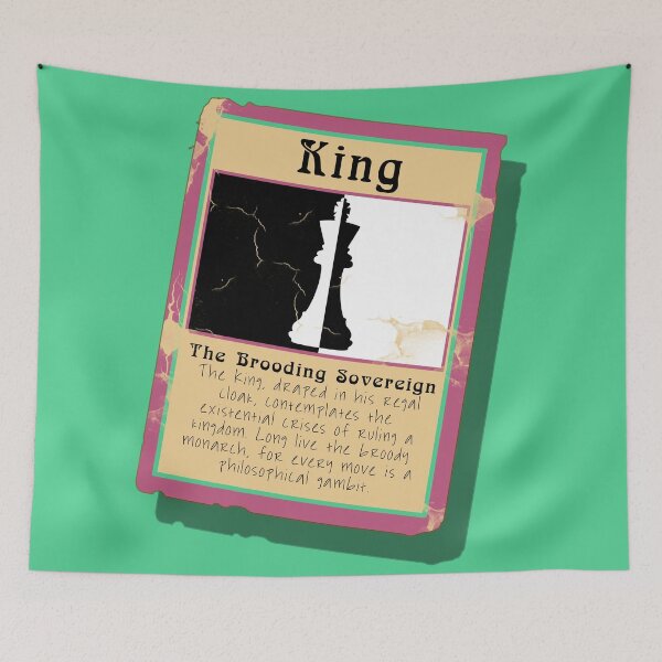 Item preview, The Brooding Sovereign Chess King Trading Card designed and sold by Fun Funky Designs.