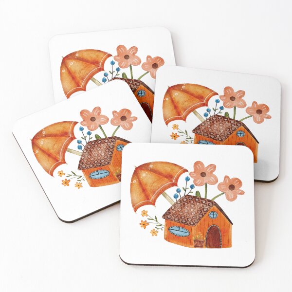 Item preview, Cottage house watercolor illustration designed and sold by pinkyfish1010.