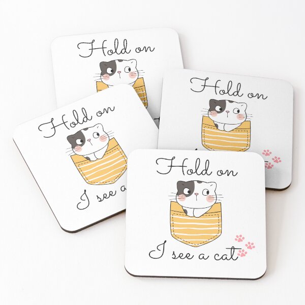 Item preview, Hold on I see a cat - Cute cat - T-shirt designed and sold by YeniDesignArt.
