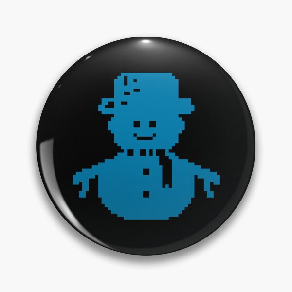 Item preview, Snowman blue pixel art designed and sold by Xatutik.art.
