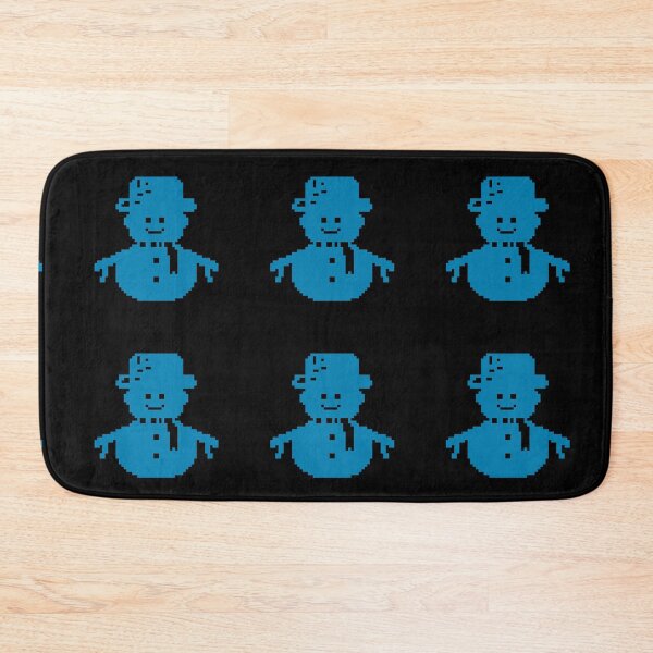 Item preview, Snowman blue pixel art designed and sold by Xatutik.art.