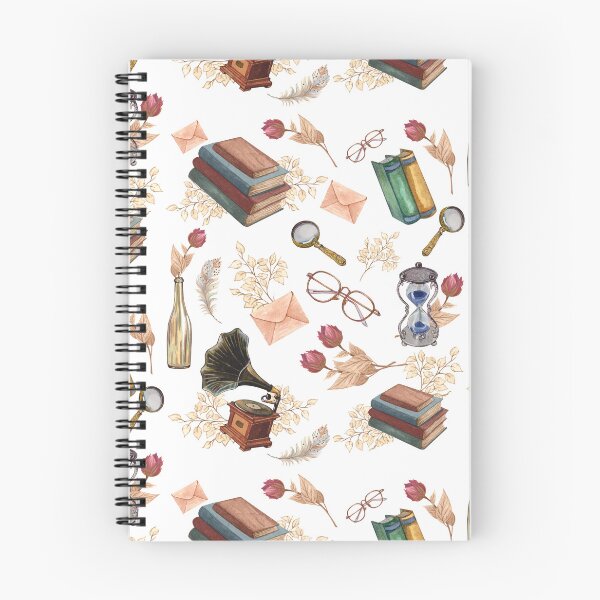Item preview, Cozy Books,Envelop and glasses Vintage Pattern designed and sold by Hawa Shama.