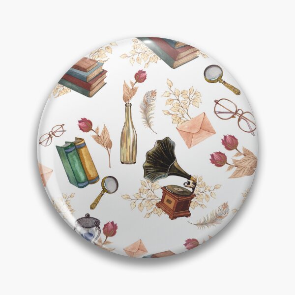 Item preview, Cozy Books,Envelop and glasses Vintage Pattern designed and sold by Hawa Shama.
