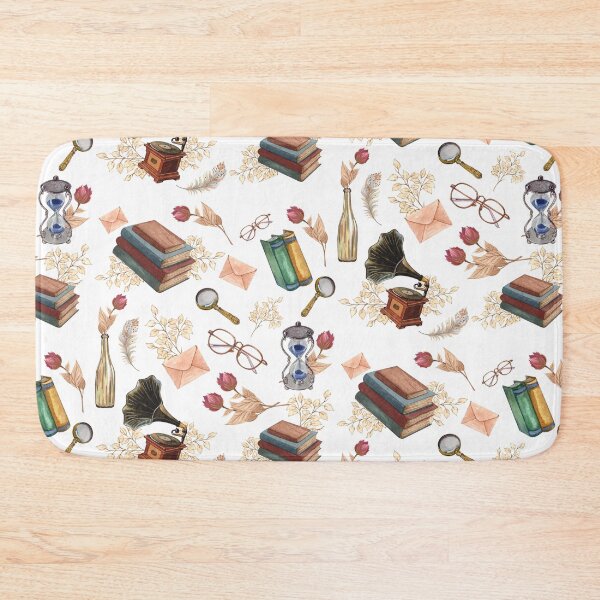 Item preview, Cozy Books,Envelop and glasses Vintage Pattern designed and sold by Hawa Shama.