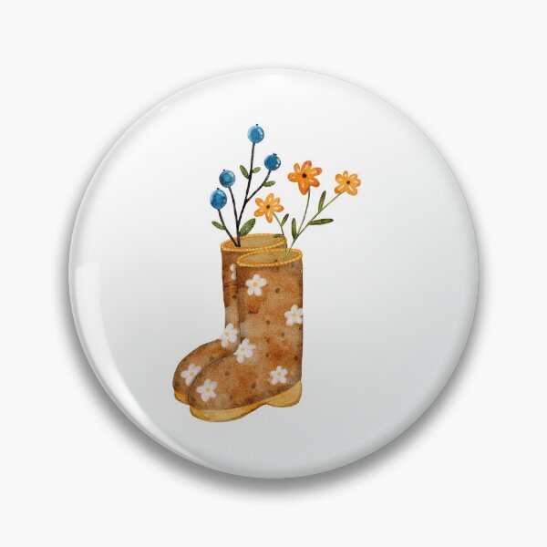 Item preview, Cozy floral autumn boots designed and sold by pinkyfish1010.