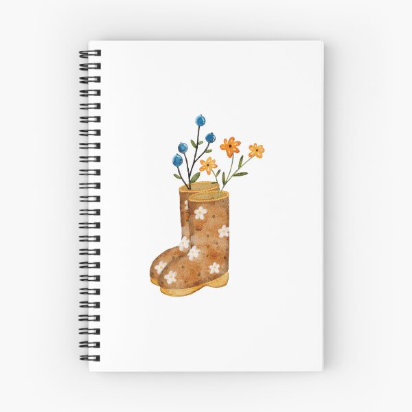 Item preview, Cozy floral autumn boots designed and sold by pinkyfish1010.