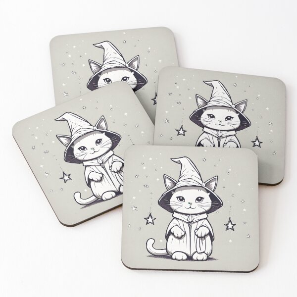 Item preview, Wizard Black And White Cat Design  designed and sold by VisualMotivator.