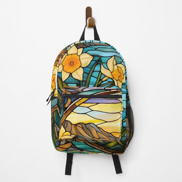 Item preview, Daffodils by a Lake - Art Nouveau Style designed and sold by ArtNouveauChic.