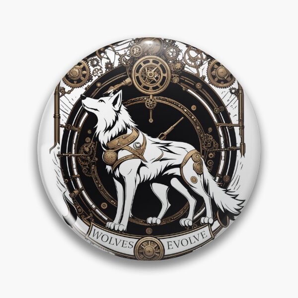 Item preview, Steampunk  Wolf white crest: Wolves Evolve designed and sold by EternalDelight1.