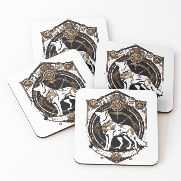 Item preview, Steampunk  Wolf white crest: Wolves Evolve designed and sold by EternalDelight1.