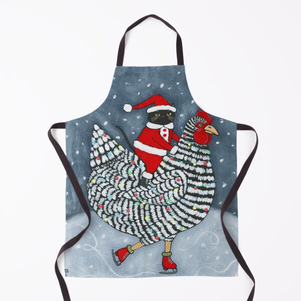 Item preview, Ice Skating Christmas Chicken designed and sold by KilkennyCat Art.