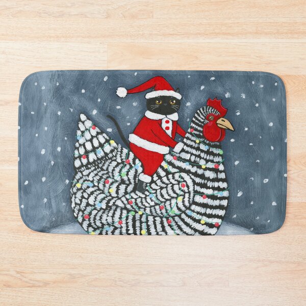 Item preview, Ice Skating Christmas Chicken designed and sold by KilkennyCat Art.