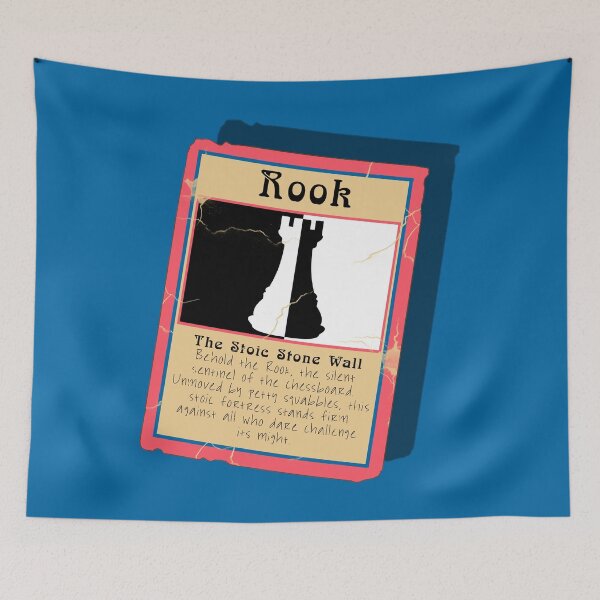 Item preview, The Stoic Stone Wall Chess Rook Trading Card designed and sold by Fun Funky Designs.