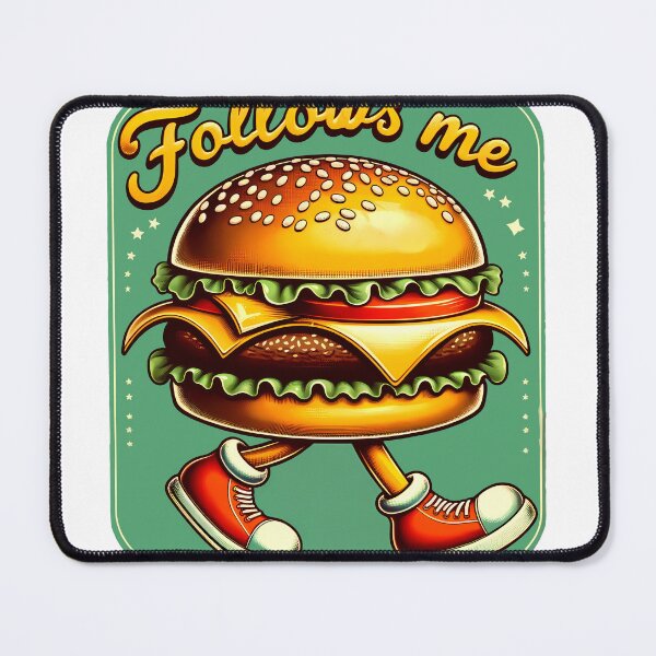 Item preview, "Step Up to Flavor" - Whimsical Burger Illustration designed and sold by Feral Season.