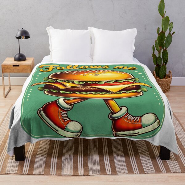 Item preview, "Step Up to Flavor" - Whimsical Burger Illustration designed and sold by OblakShop.