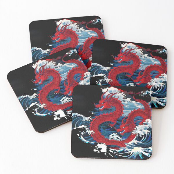Item preview, Twin Red dragons. designed and sold by livinken.