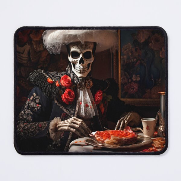 Item preview, Eternal Flavors Skeleton with Delicious Elegance on the Day of the Dead Table designed and sold by DarkScienses.