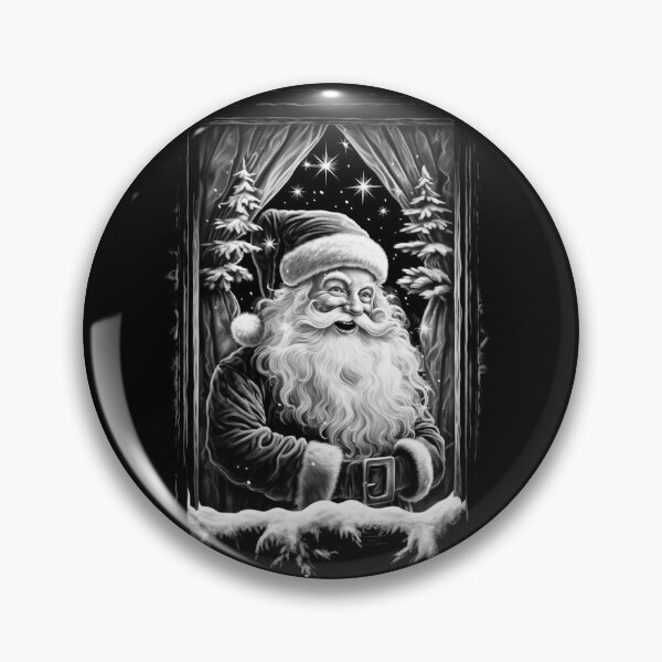 Item preview, Santa Claus Night Scene Window Pictures for Chalk Marker designed and sold by AnnaMDesign.