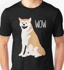 Cute Akita Shiba Inu Shirt Funny Shibe Wow Unisex T-Shirt