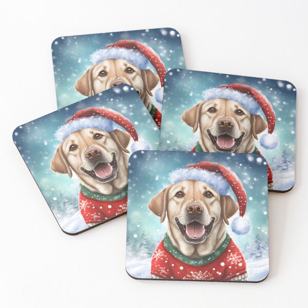 Item preview, Labrador in christmass jumper and santa hat designed and sold by emaotx.