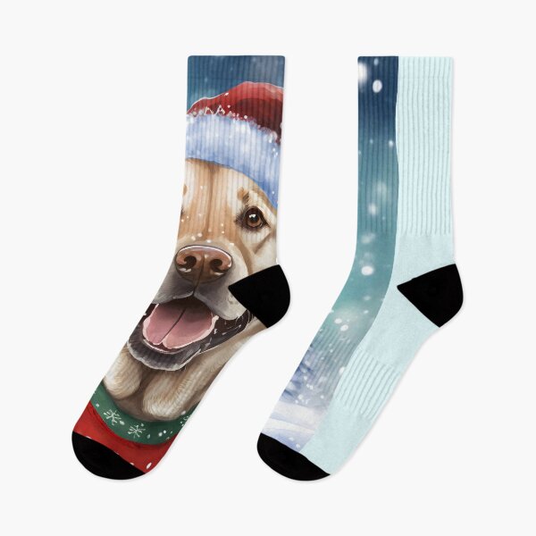 Item preview, Labrador in christmass jumper and santa hat designed and sold by emaotx.