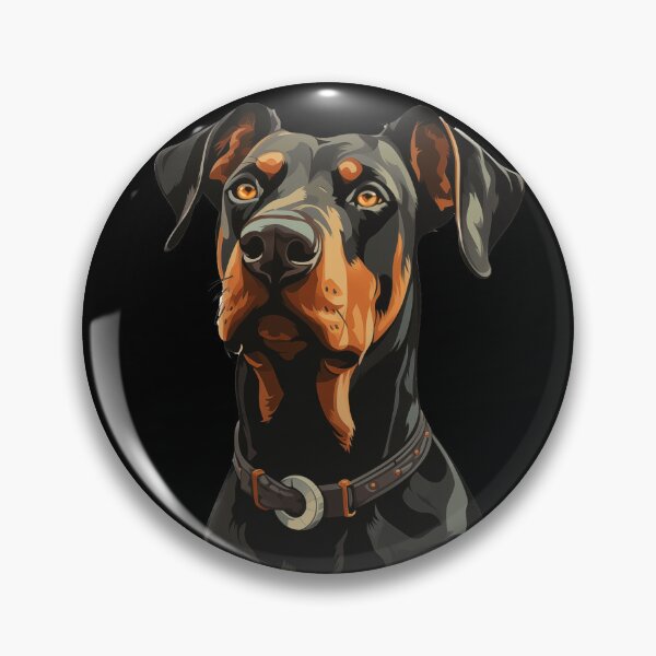 Item preview, Illustration of Natural ear Doberman, cute artwork designed and sold by TeknoDust.