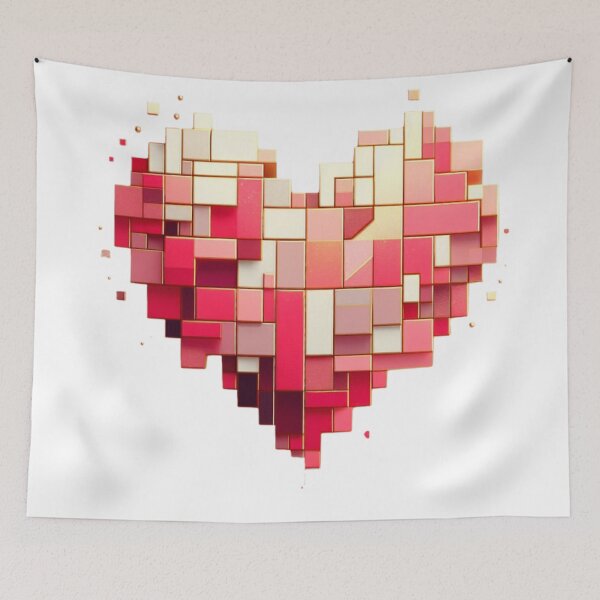 Item preview, Cubist Heart for Valentines Day designed and sold by erkabees.
