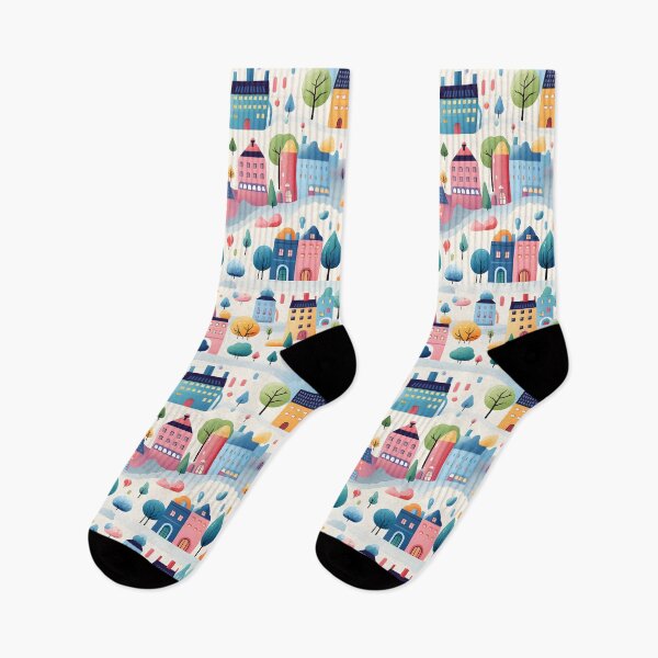 Item preview, Magical City Cute Houses Pattern designed and sold by SecretDicer.