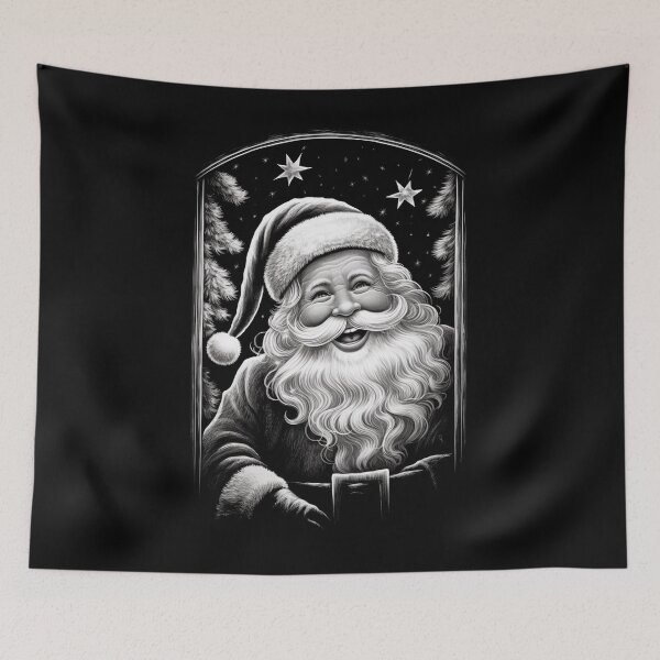 Item preview, Santa Claus Night Scene Window Pictures for Chalk Marker designed and sold by AnnaMDesign.