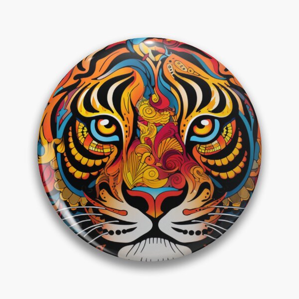 Item preview, colorful Tiger paisley rainbow designed and sold by zoldi.
