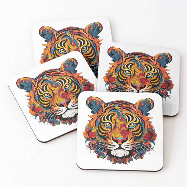 Item preview, colorful Tiger paisley rainbow designed and sold by zoldi.