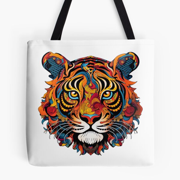 Item preview, colorful Tiger paisley rainbow designed and sold by zoldi.