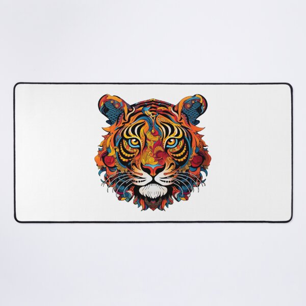 Item preview, colorful Tiger paisley rainbow designed and sold by zoldi.