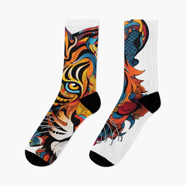 Item preview, colorful Tiger paisley rainbow designed and sold by zoldi.