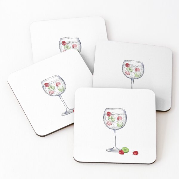 Item preview, G&T raspberry and cucumber - small logo - white designed and sold by Coloursplashnl.