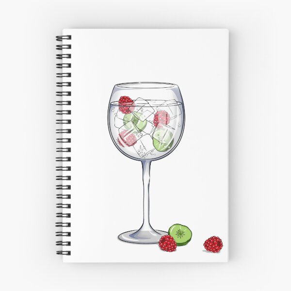 Item preview, G&T raspberry and cucumber - small logo - white designed and sold by Coloursplashnl.