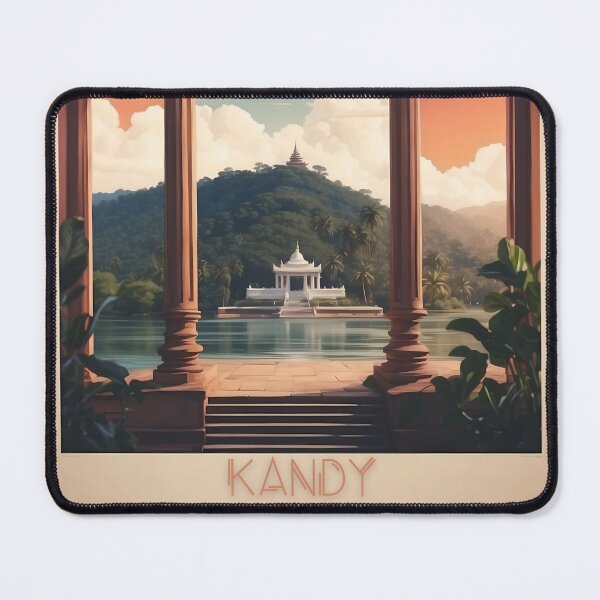 Item preview, Jewel of the Tropics: Vintage Travel Poster of Kandy, Sri Lanka designed and sold by Ceemko's Vintage Corner.