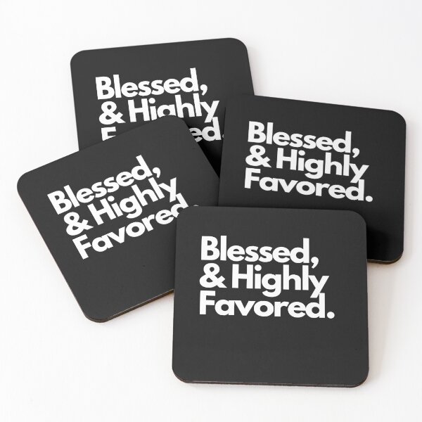 Item preview, Blessed and Highly favored christian-sticker designed and sold by Faithandpattern.