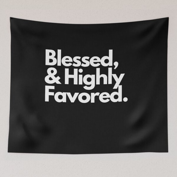Item preview, Blessed and Highly favored christian-sticker designed and sold by Faithandpattern.
