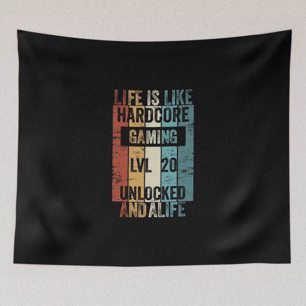 Item preview, Level 20 Life Is Like Hardcore Gaming Unlocked designed and sold by DesignbyACP.