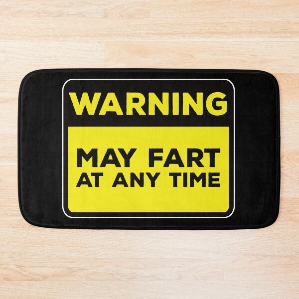 Item preview, Funny Yellow Road Sign - Warning May Fart at any Time designed and sold by Rhu Creations.