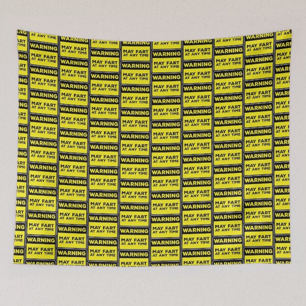 Item preview, Funny Yellow Road Sign - Warning May Fart at any Time designed and sold by Rhu Creations.