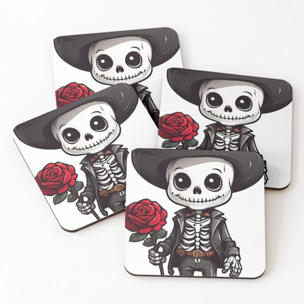 Item preview, Skeleton holding a red rose. designed and sold by wplamkung.