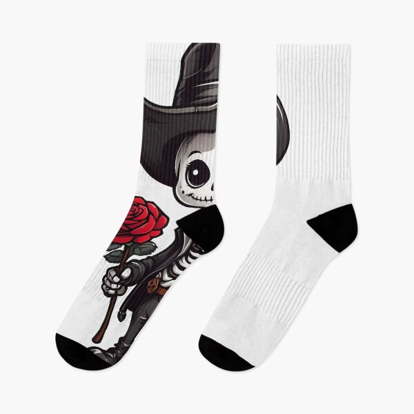 Item preview, Skeleton holding a red rose. designed and sold by wplamkung.