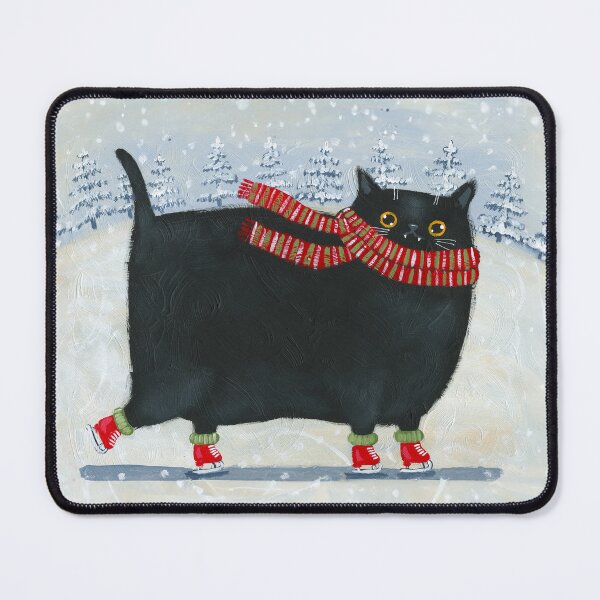 Item preview, Chonky Black Ice Skater Cat designed and sold by KilkennyCat Art.