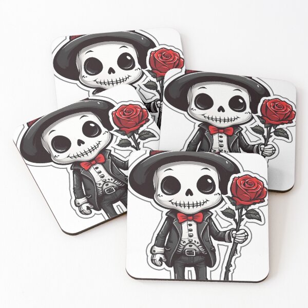 Item preview, Skeleton holding a red rose. designed and sold by wplamkung.