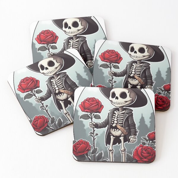Item preview, Skeleton holding a red rose. designed and sold by wplamkung.