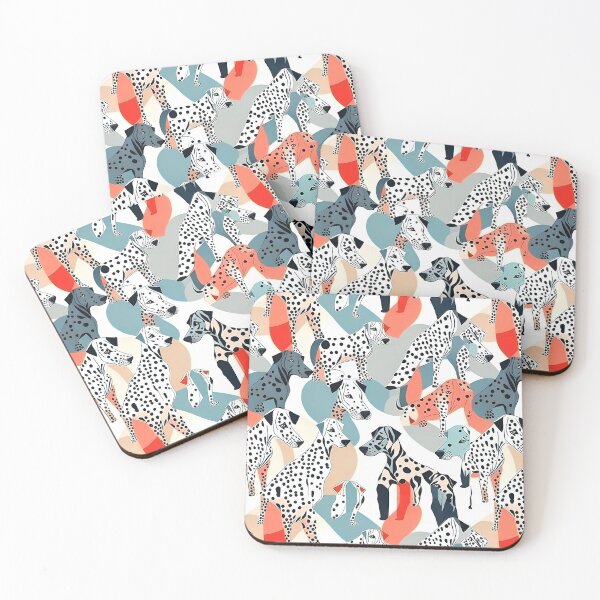 Item preview, Geometric Dalmation Dogs Pattern designed and sold by Geonimalia.