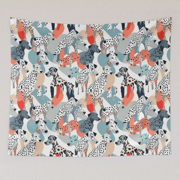 Item preview, Geometric Dalmation Dogs Pattern designed and sold by Geonimalia.
